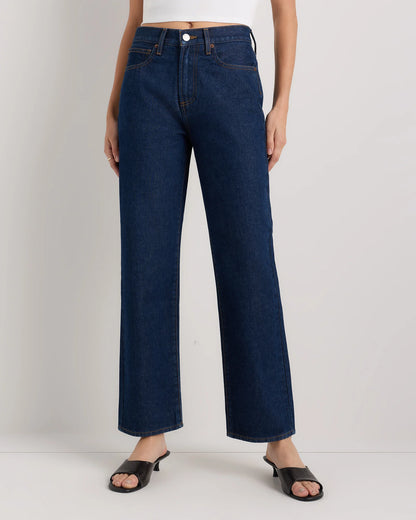Bella Rigid Straight Jeans - 24 / Rinsed Indigo Blue
