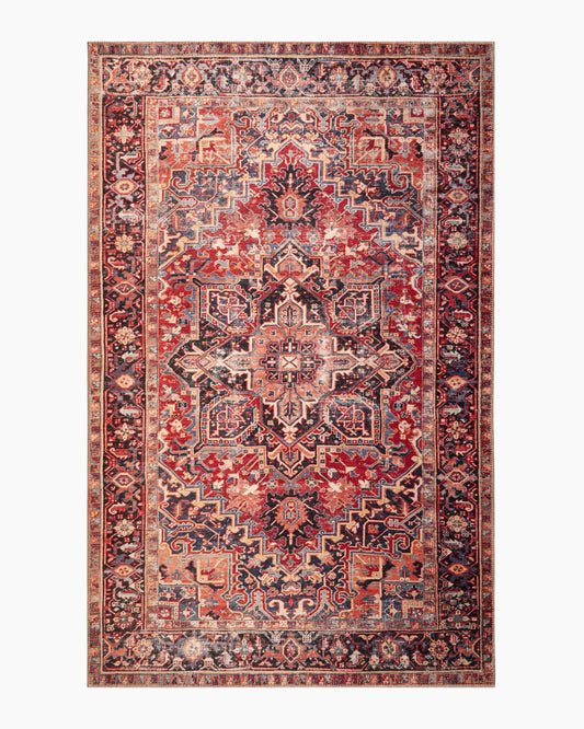Athena Washable Rug - 3'9" x 5'6" / Red