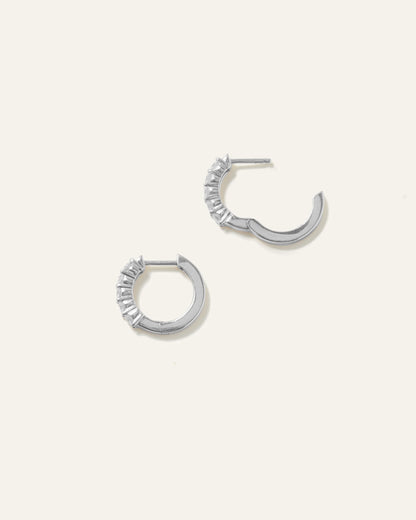 14K Gold Diamond Classic Huggie Hoops - One Size / Yellow Gold