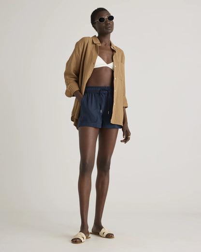 Vintage Wash Tencel Utility Shorts - XS / Moonstone Blue