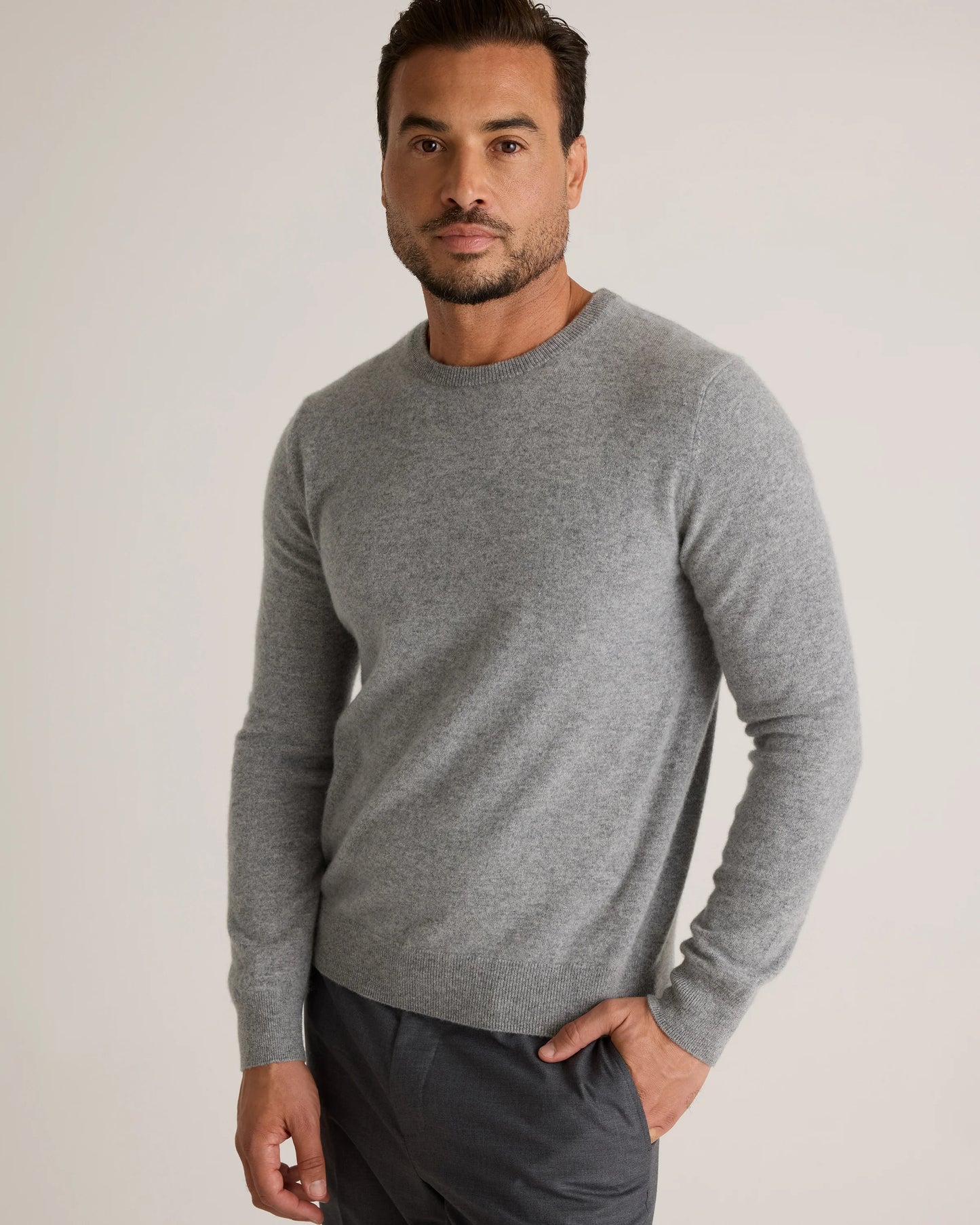 Mongolian Cashmere Crewneck Sweater - XS / Black