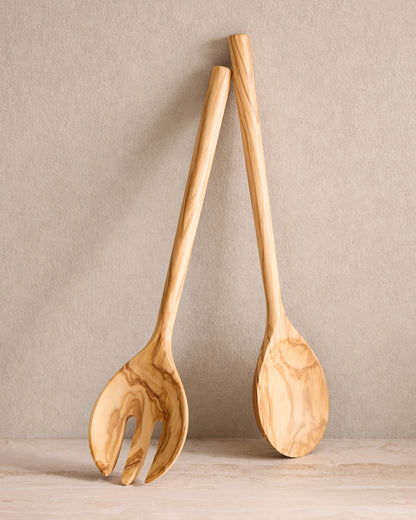 Olivewood Salad Servers (Set of 2) - One Size / Olivewood