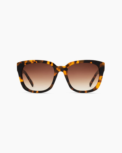 Barcelona Polarized Acetate Sunglasses - One Size / Tortoise with Brown Gradient lens