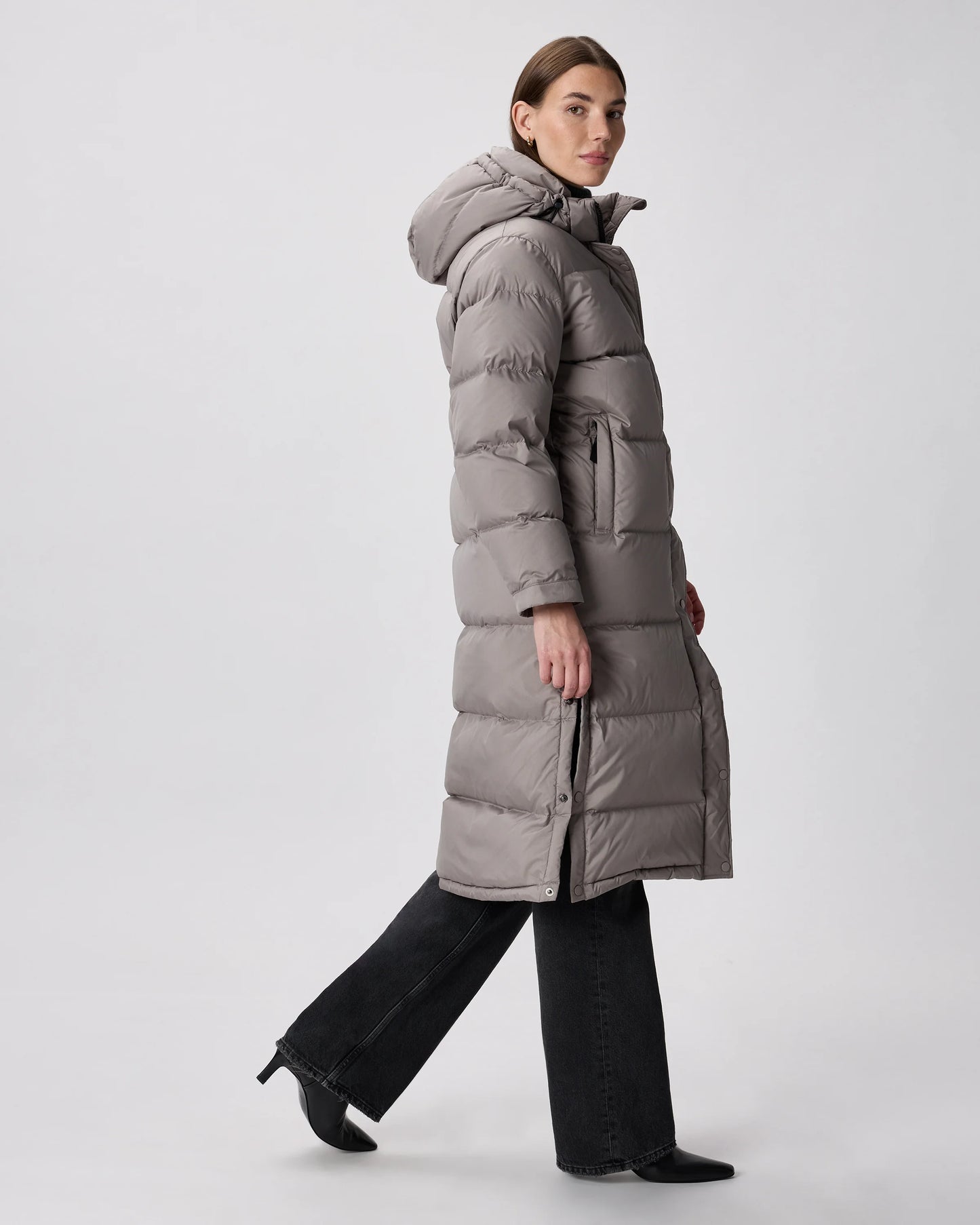 Responsible Down Long Puffer Jacket - XS / Black