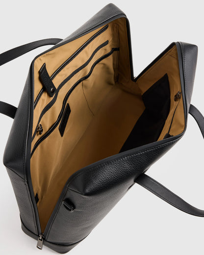 Excursion Italian Leather Slim Laptop Bag - One Size / Hickory