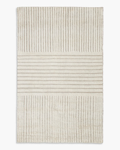 Troy Hand-Knotted Wool Rug - 3' x 5' / Ivory