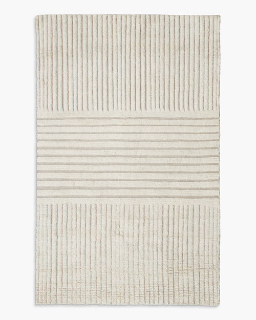 Troy Hand-Knotted Wool Rug - 3' x 5' / Ivory