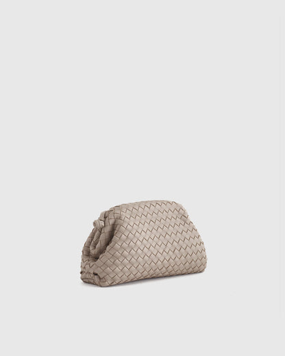 Naomi Handwoven Clutch - One Size / Black