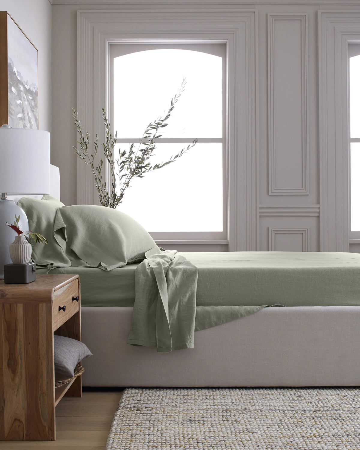 European Linen Sheet Set - Twin / Peach