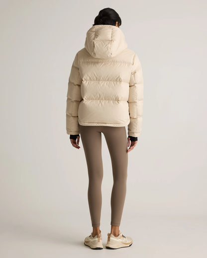 Responsible Down Cropped Puffer Jacket - XS / Shiny Black