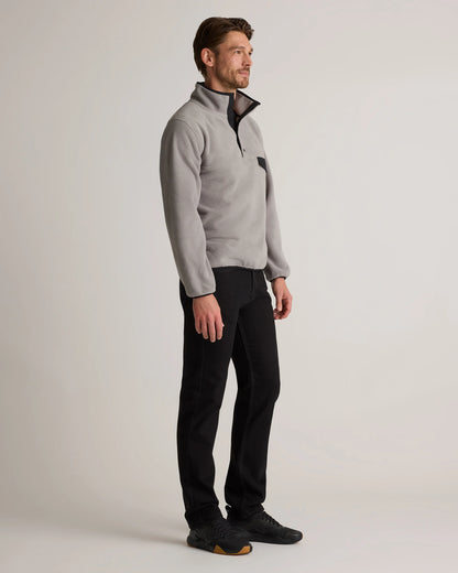 Polar Fleece Snap Pullover - S / Bold Black