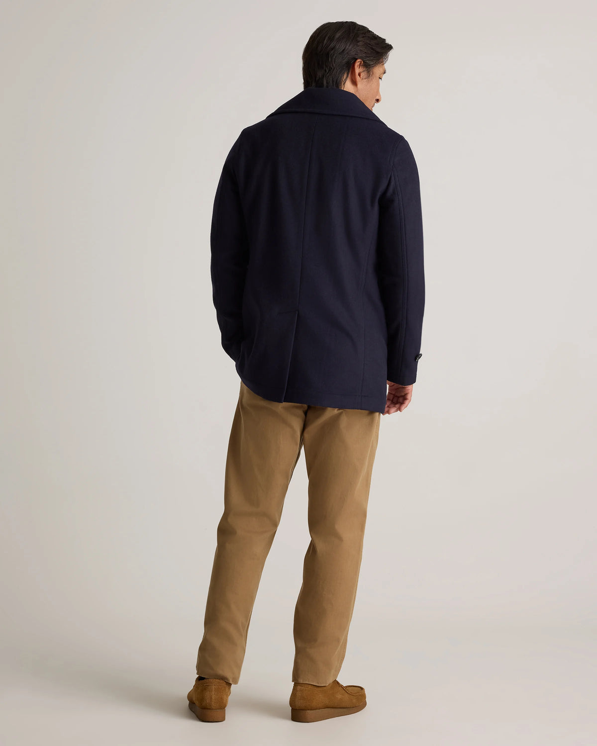 Italian Wool Peacoat - S / Cadet Blue