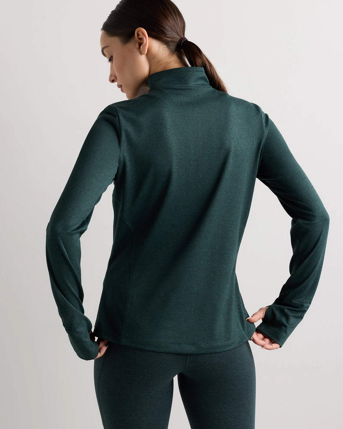 Flowknit Quarter-Zip Pullover - XS / Heather Deep Navy