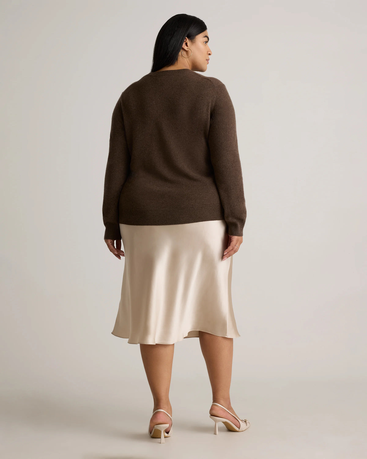 Mongolian Cashmere Crewneck Sweater - 1X / Pale Custard Yellow