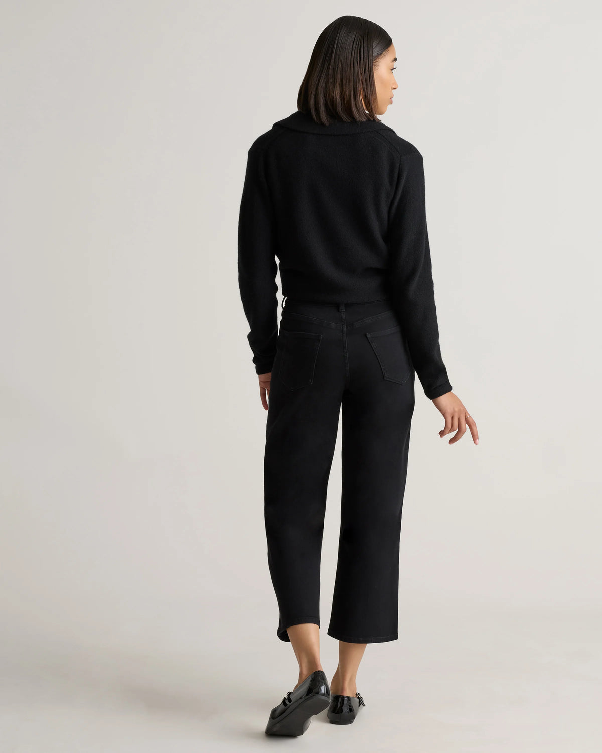 Bella Stretch Patch Pocket Wide Leg Jeans - 24 / Deep Sea Blue