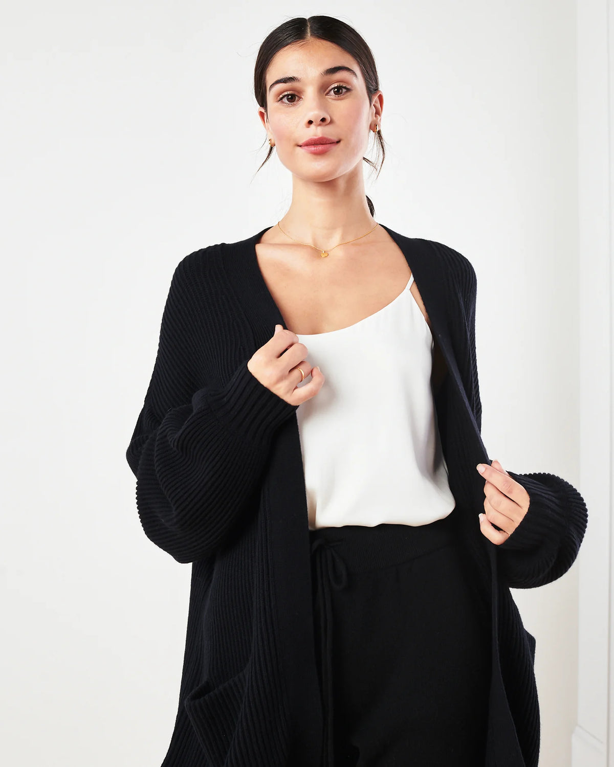 100% Organic Cotton Oversized Cardigan - XS / Camel