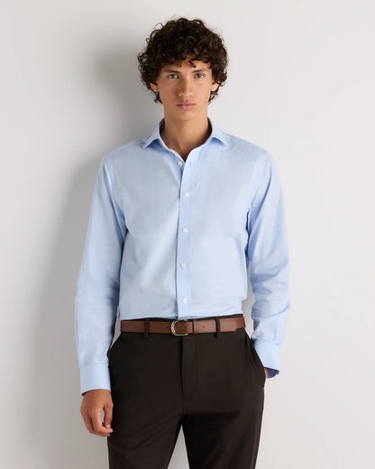 Organic Cotton Cashmere Dress Shirt - XS / Pale Blue