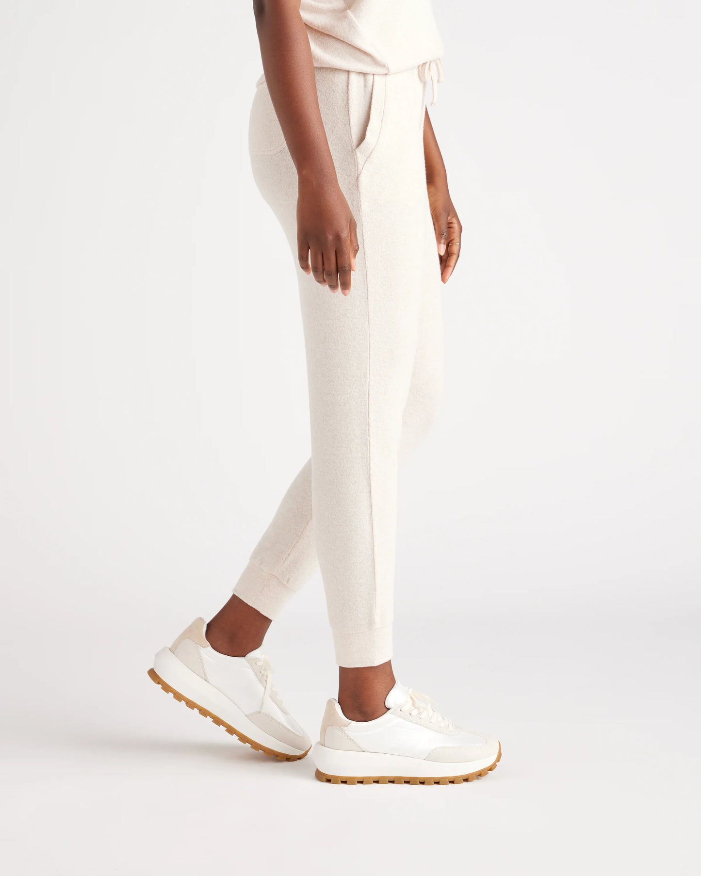 Brushed Lounge Joggers - XS / Heather Oatmeal