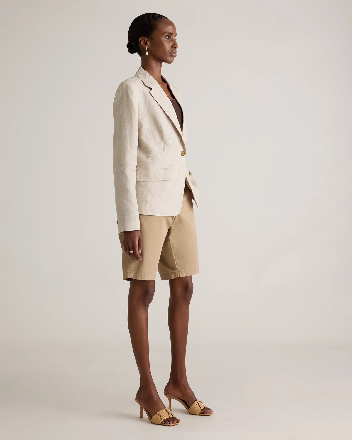 100% European Linen Structured Blazer - XS / French Blue