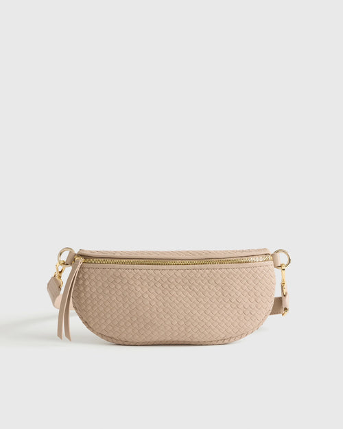 Sloane Handwoven Sling Bag - One Size / Taupe