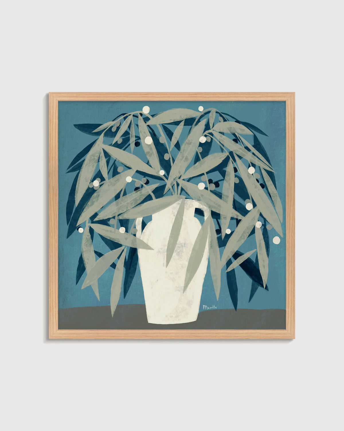 Blue Plant by Marco Marella - 21.25"x21.25" / Black