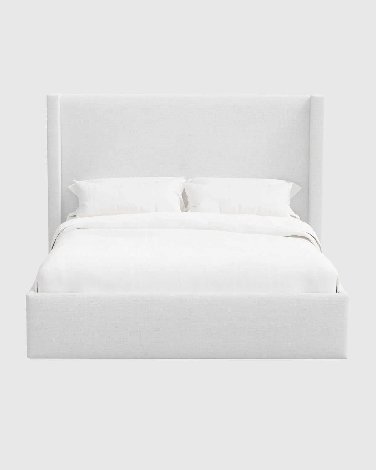 100% Linen Wingback Bed - Full / Canvas