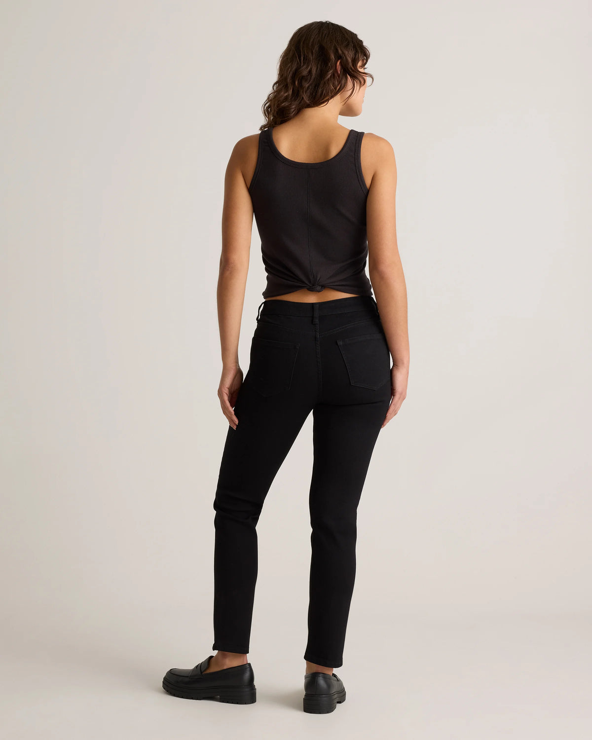 Luna Stretch Slim Straight Jeans - 24 / Black