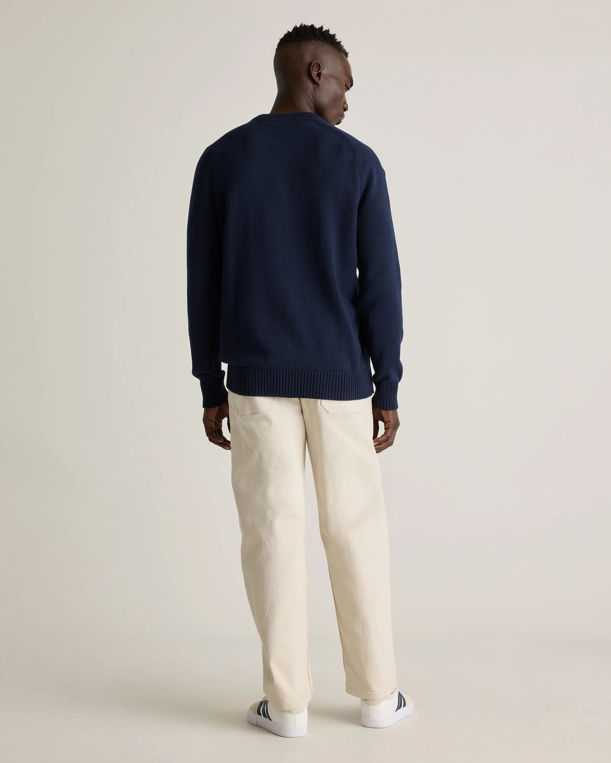 100% Organic Cotton Crewneck Sweater - S / Speckled Beige