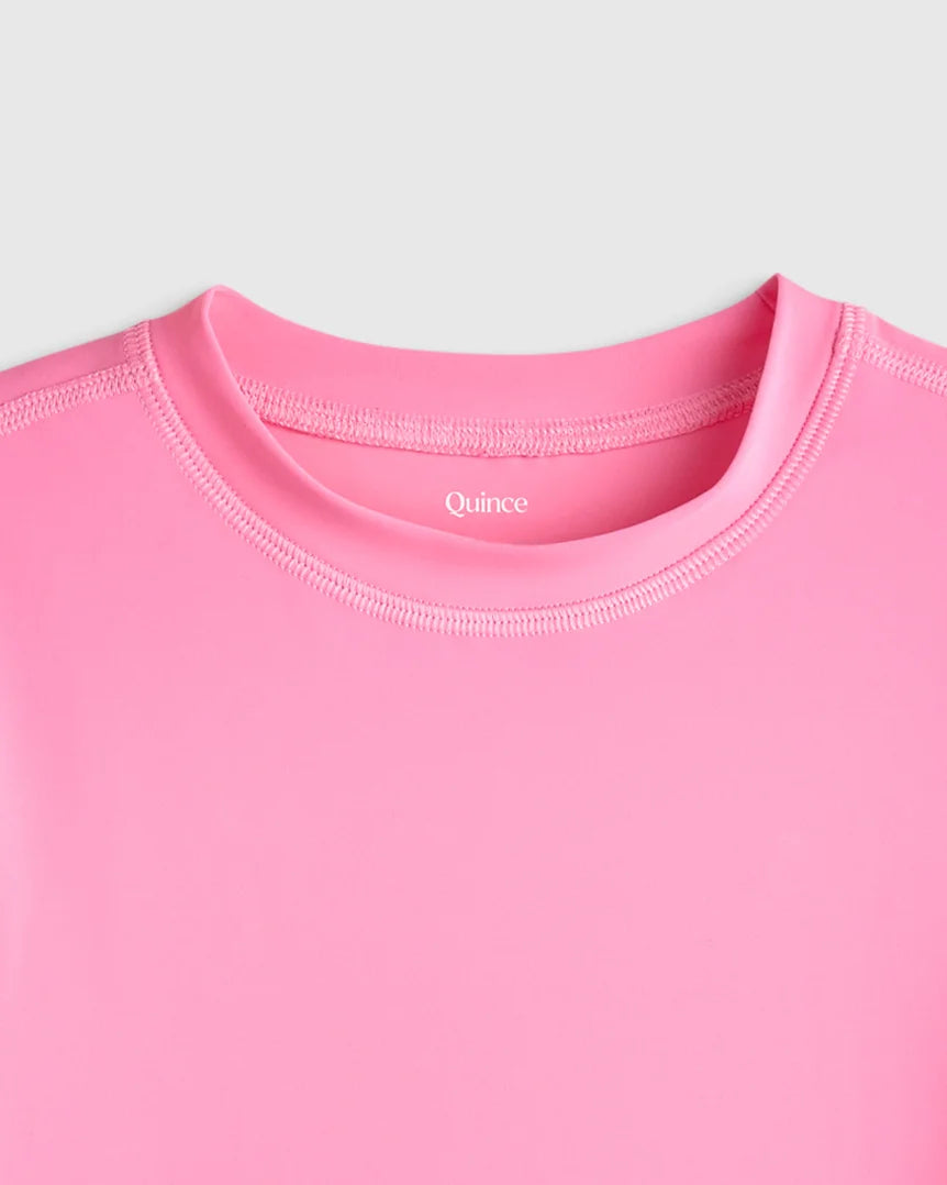 Short Sleeve Rash Guard Top - 6 / Coral Orange