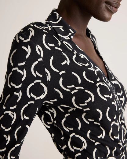 100% Silk Jersey Midi Wrap Dress - XS / Crimson Prism