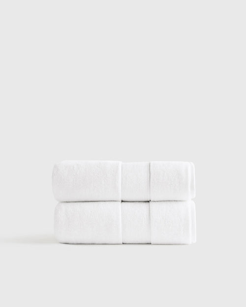 Classic Organic Turkish Cotton Bath Towel (Set of 2) - One Size / White