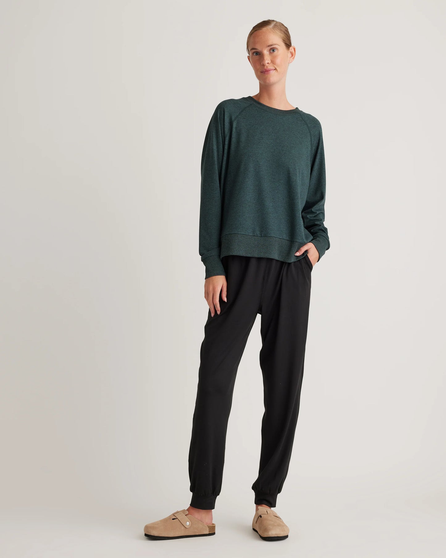 Flowknit High-Rise Boyfriend Joggers - XS / Heather Navy