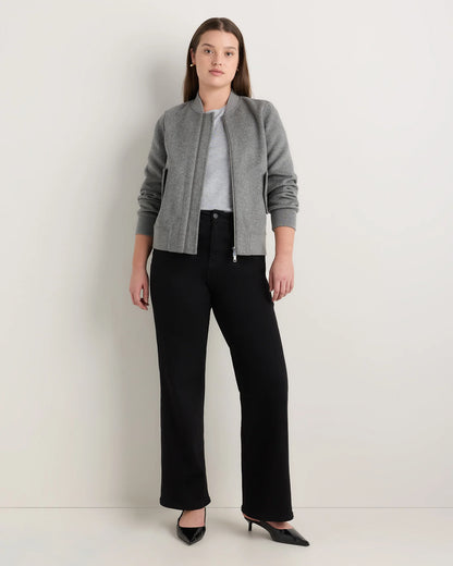 Curvy Bella Stretch Wide Leg Jeans - 24 / Black