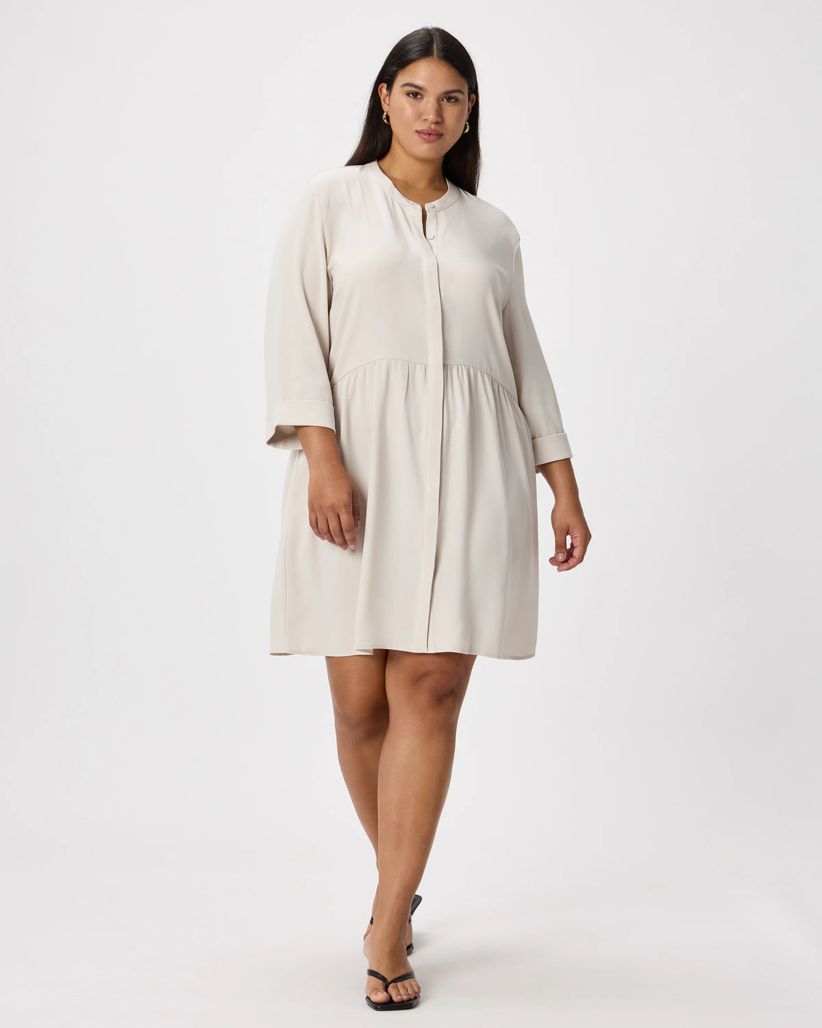 Fluid Crepe Shirt Dress - XS / Wine Tasting Red