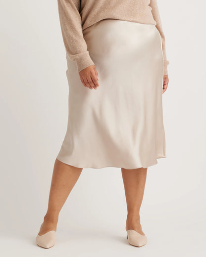 100% Washable Silk Skirt - 1X / Wine Tasting Red