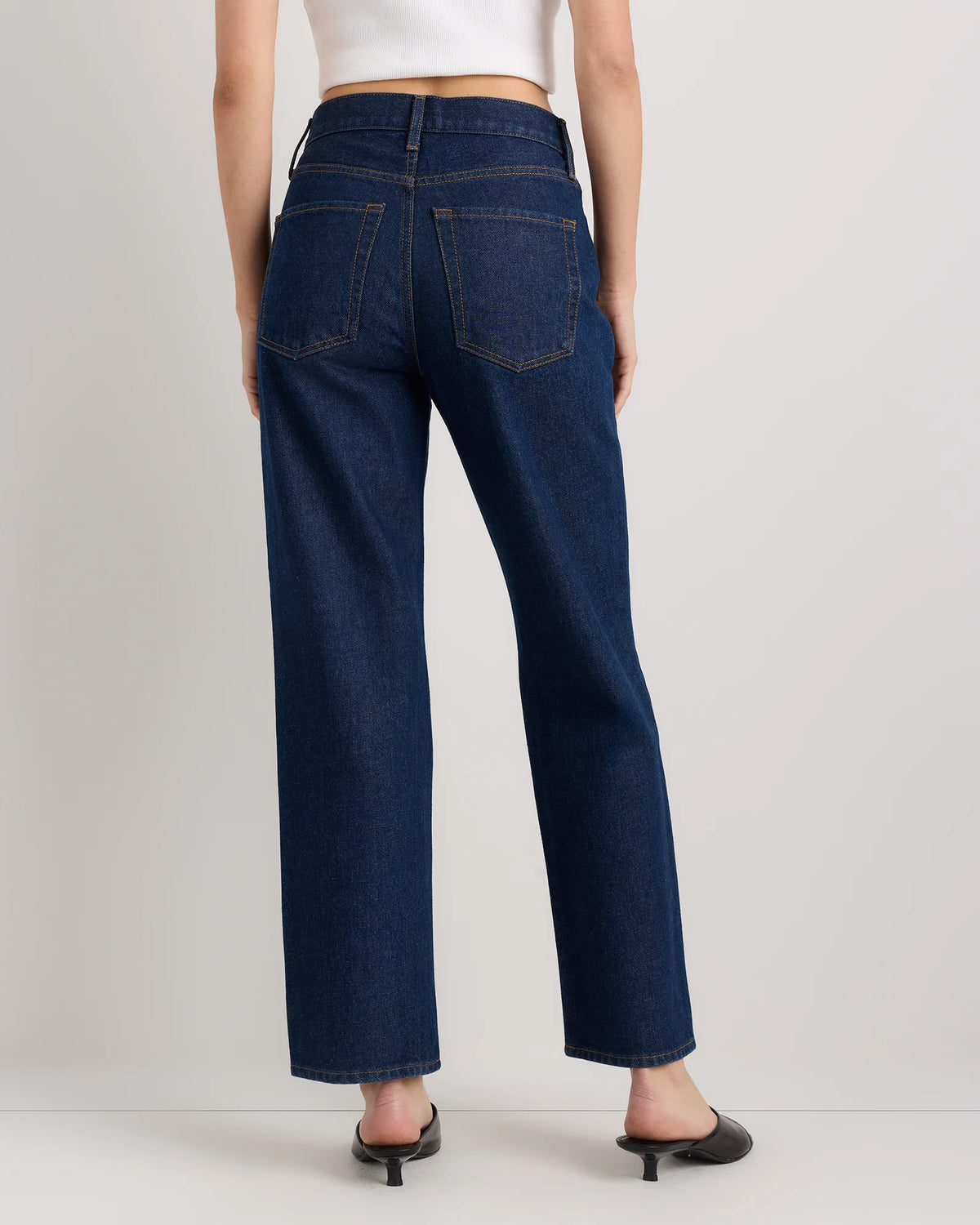 Bella Rigid Straight Jeans - 24 / Rinsed Indigo Blue