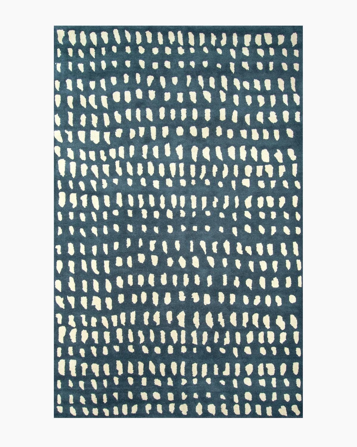 Painterly Dots Hand-Tufted Wool Rug - 3'6" x 5'6" / Navy