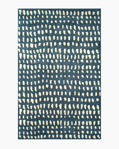 Painterly Dots Hand-Tufted Wool Rug - 3'6" x 5'6" / Navy