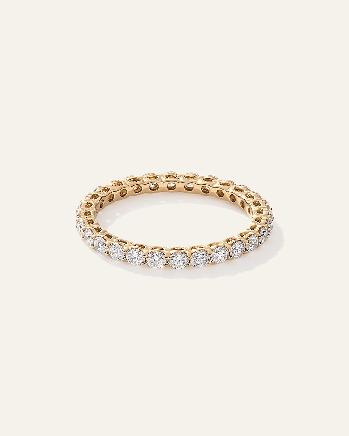 Lab Grown Diamond Round Eternity Band - 4 / Yellow Gold