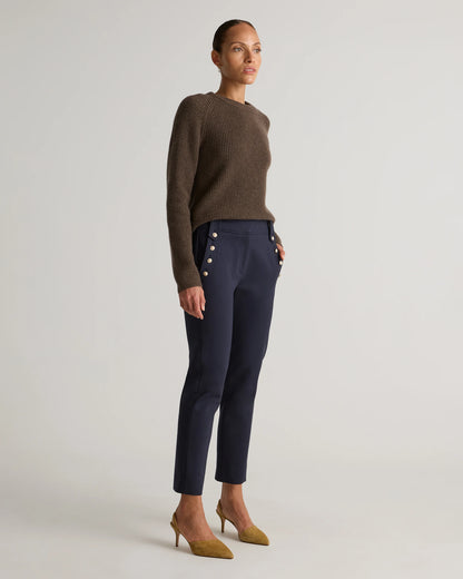 Ultra-Stretch Ponte Straight Leg Mariner Pants - XS / Morel Grey