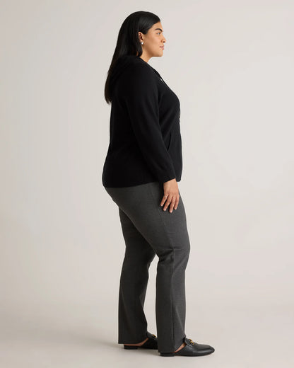 Mongolian Cashmere Full-Zip Hoodie - 1X / True Navy