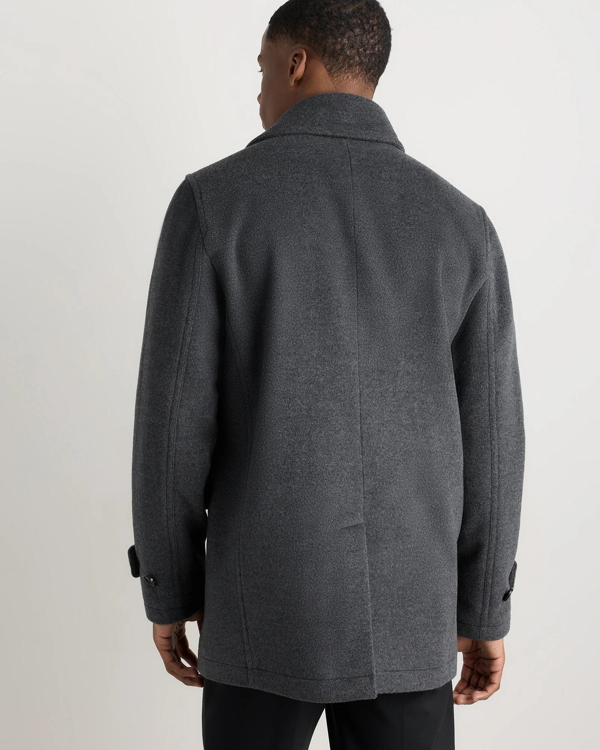Wool Cashmere Peacoat - XS / Heather Charcoal