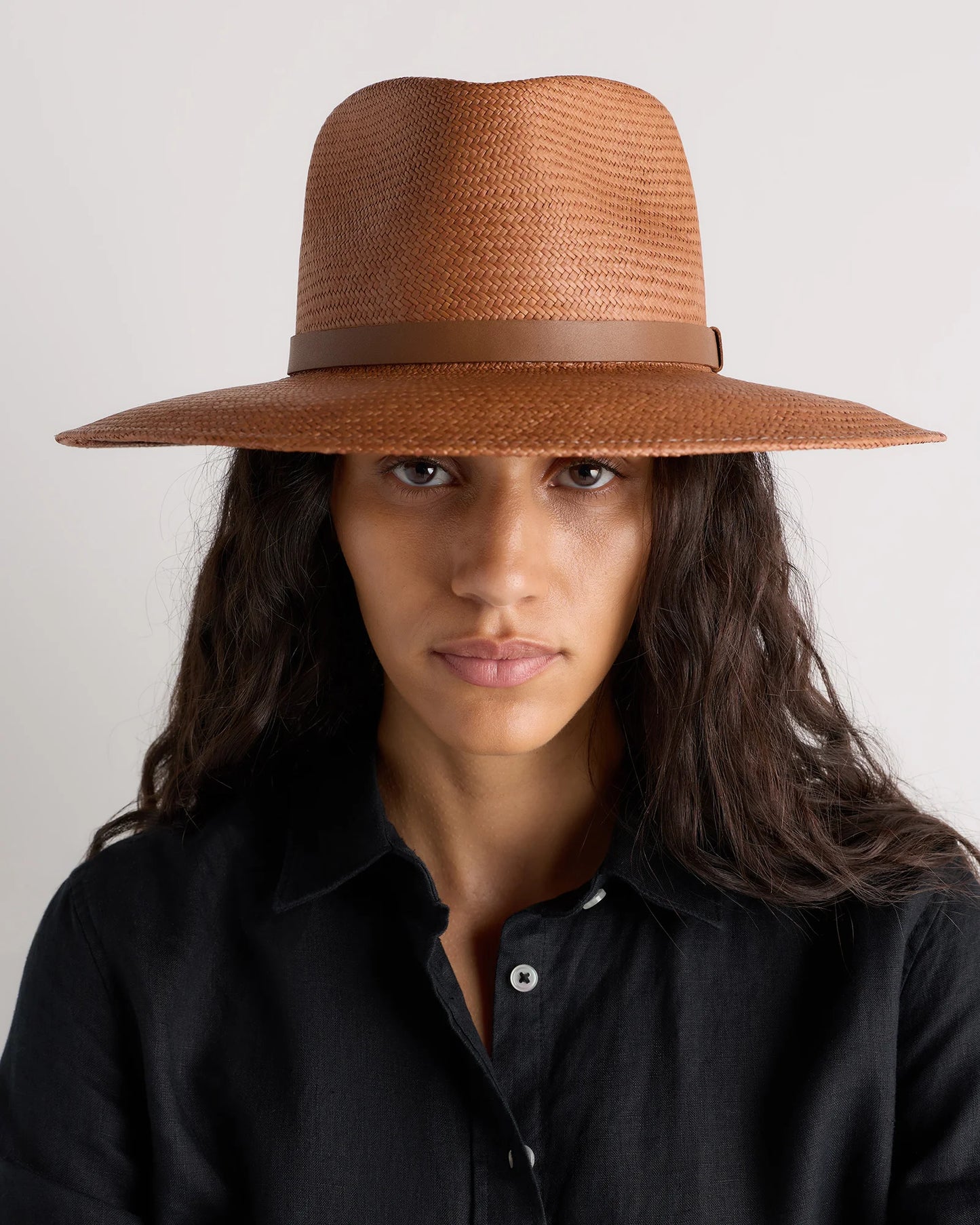 Toquilla Straw Wide Brim Panama Hat - S / Natural