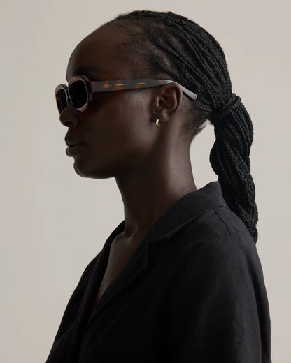 Santorini Polarized Acetate Sunglasses - One Size / Ginger Tortoise with Grey Lens