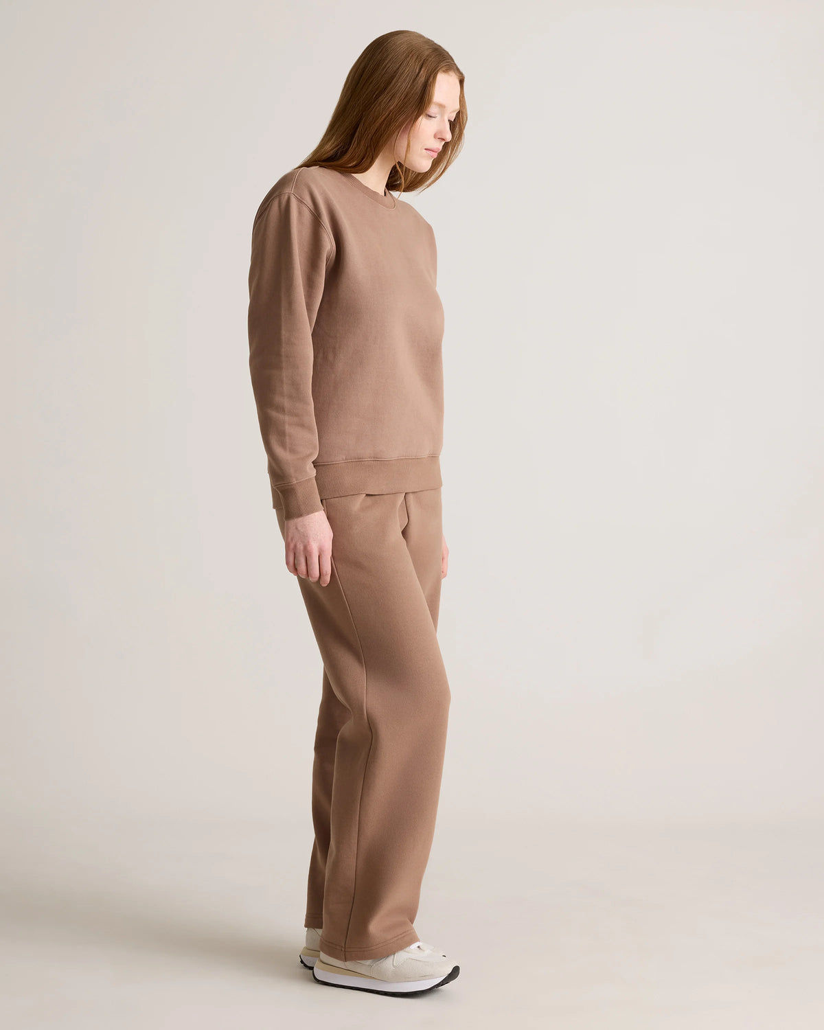 Organic Heavyweight Fleece Crew - XS / Taupe