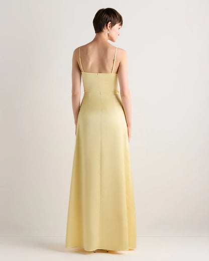 Juliette Stretch Satin Dress - 0 / Garden Sage Green