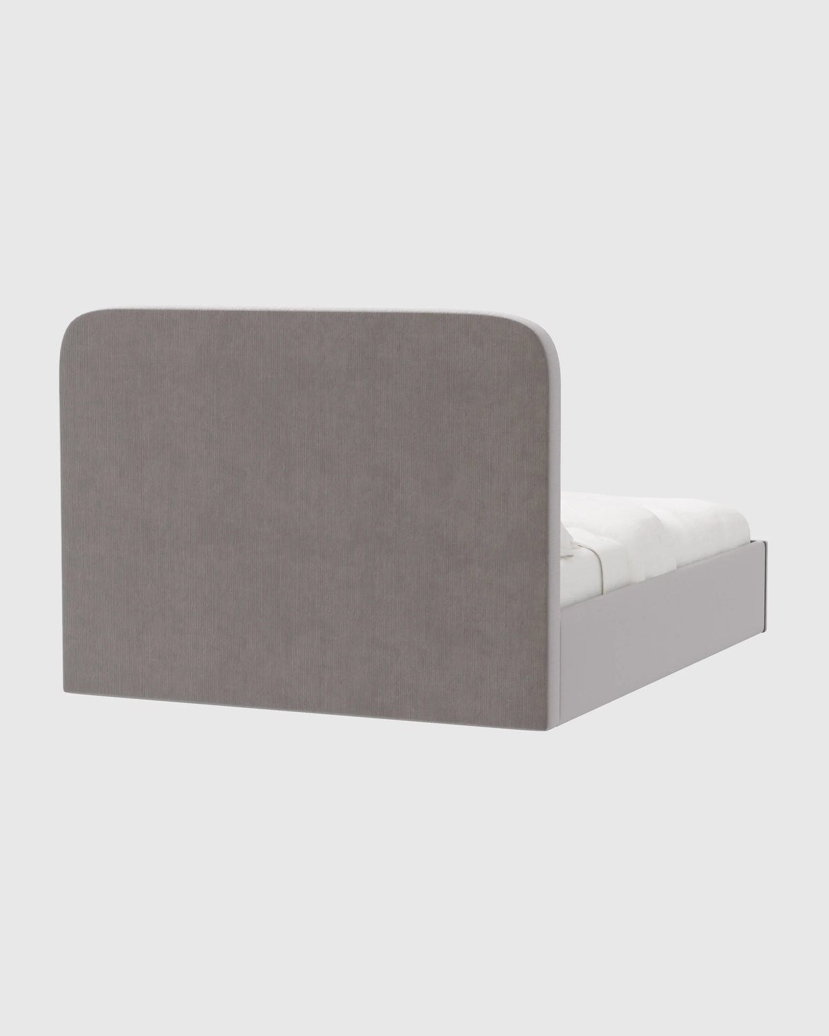 Curved Bed in Performance Velvet - Full / Walnut