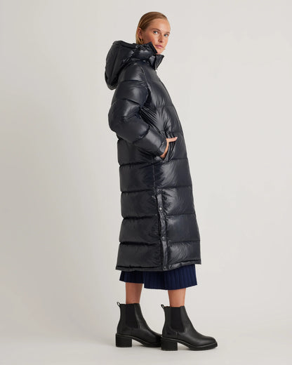 Responsible Down Long Puffer Jacket - XS / Black