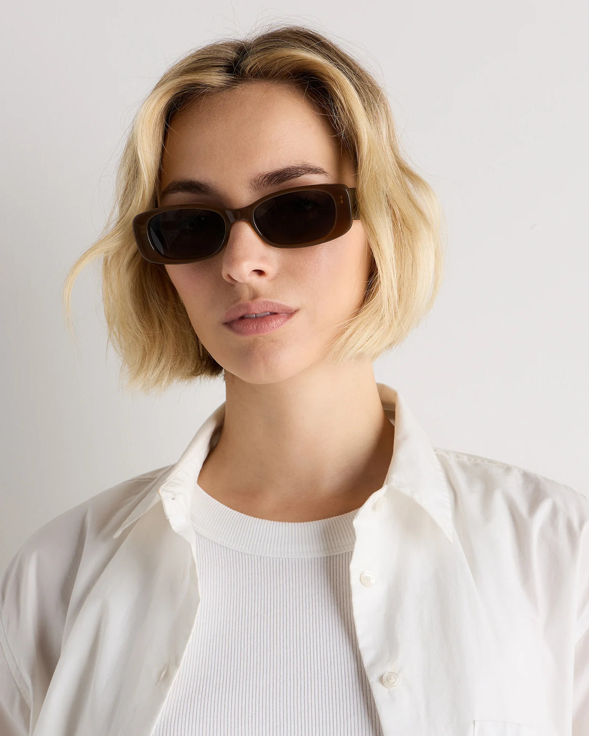 Palma Polarized Acetate Sunglasses - One Size / Black with Green lens