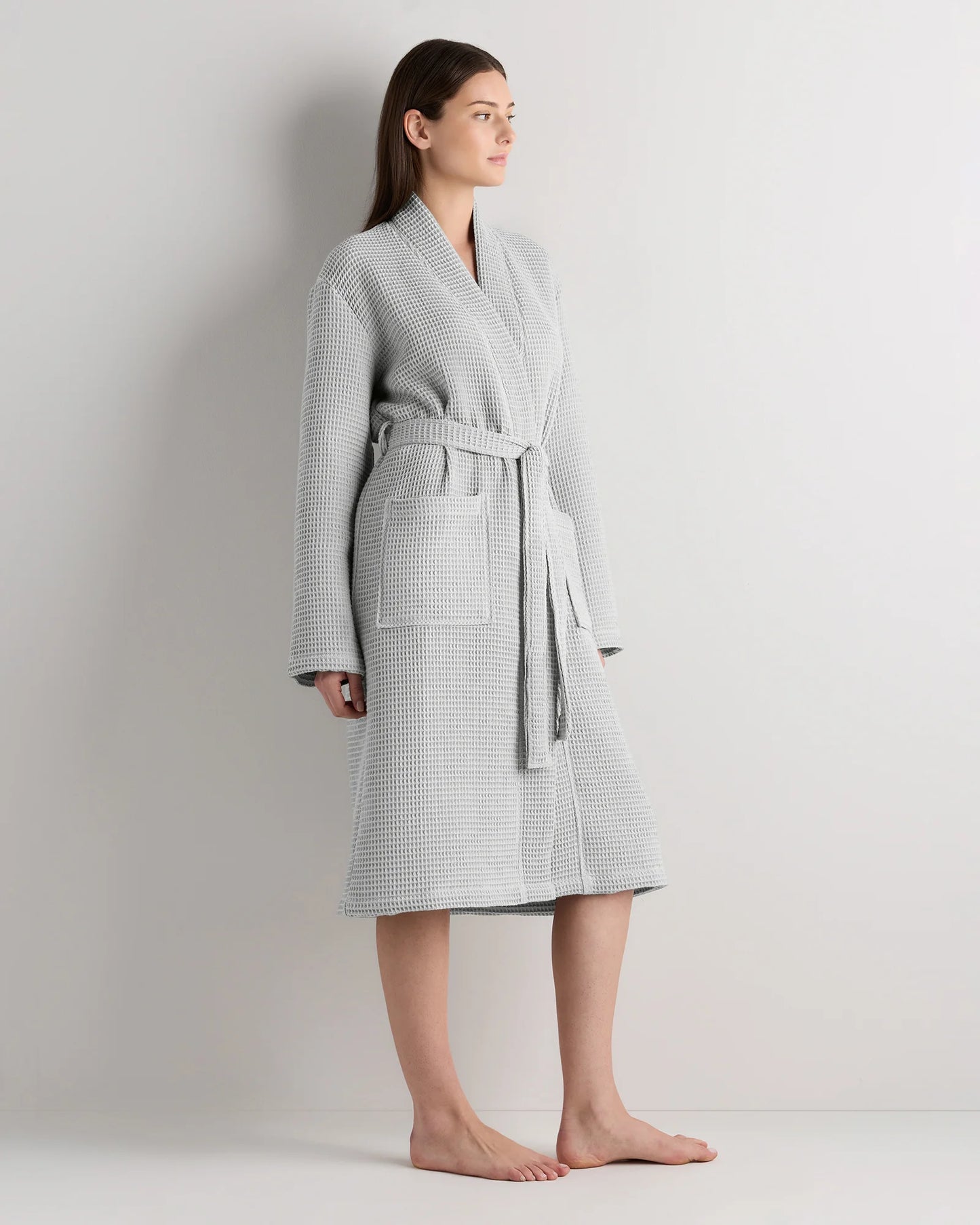 Organic Turkish Waffle Robe - XS / White